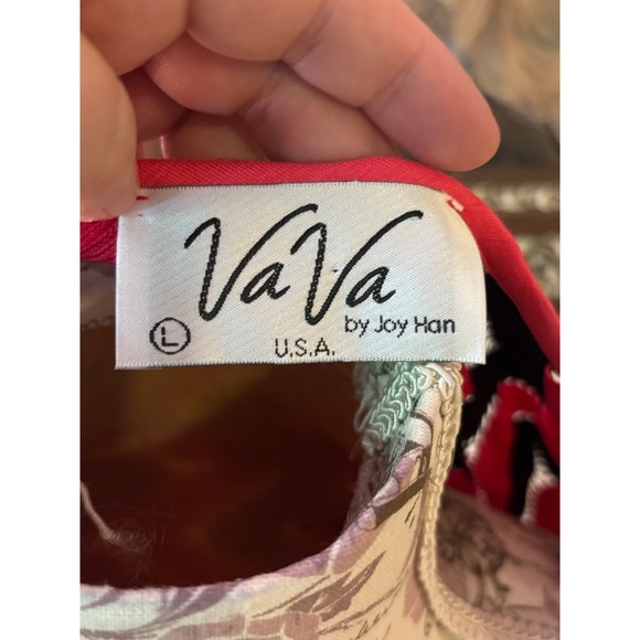 Vintage NWT $78 Women SZ L Pink Chevron Boho USA Loose OPEN ARMS - Picture 5 of 8